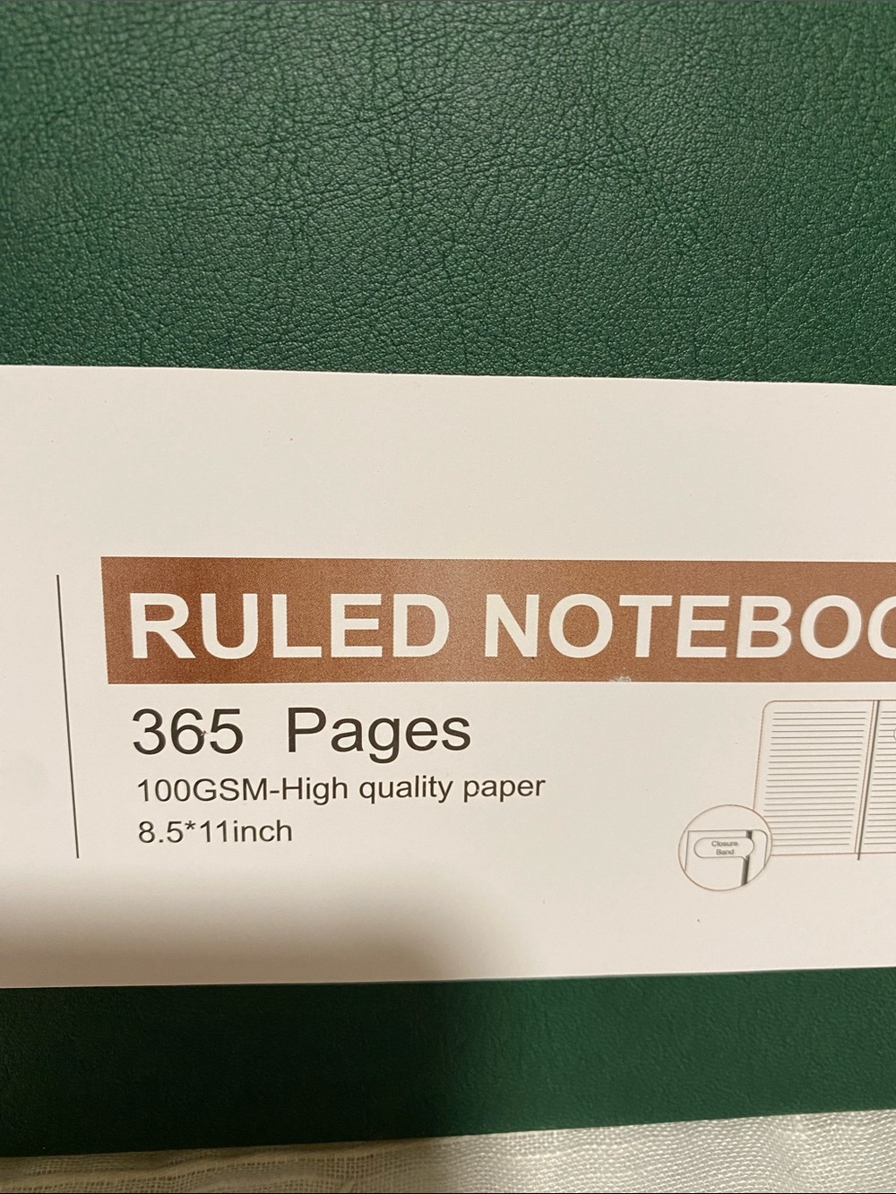 Green Embossed Tree Ruled Notebook - Picture 2 of 11